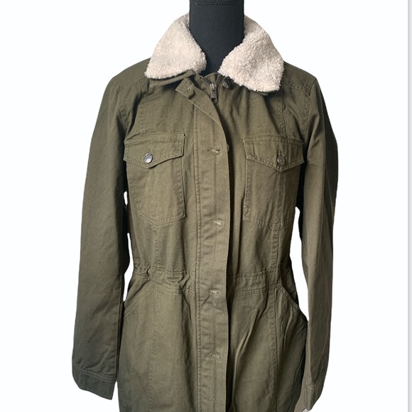 NWT Steve Madden Long Denim Walker Cargo Jacket - Picture 5 of 6